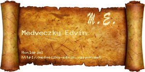 Medveczky Edvin névjegykártya